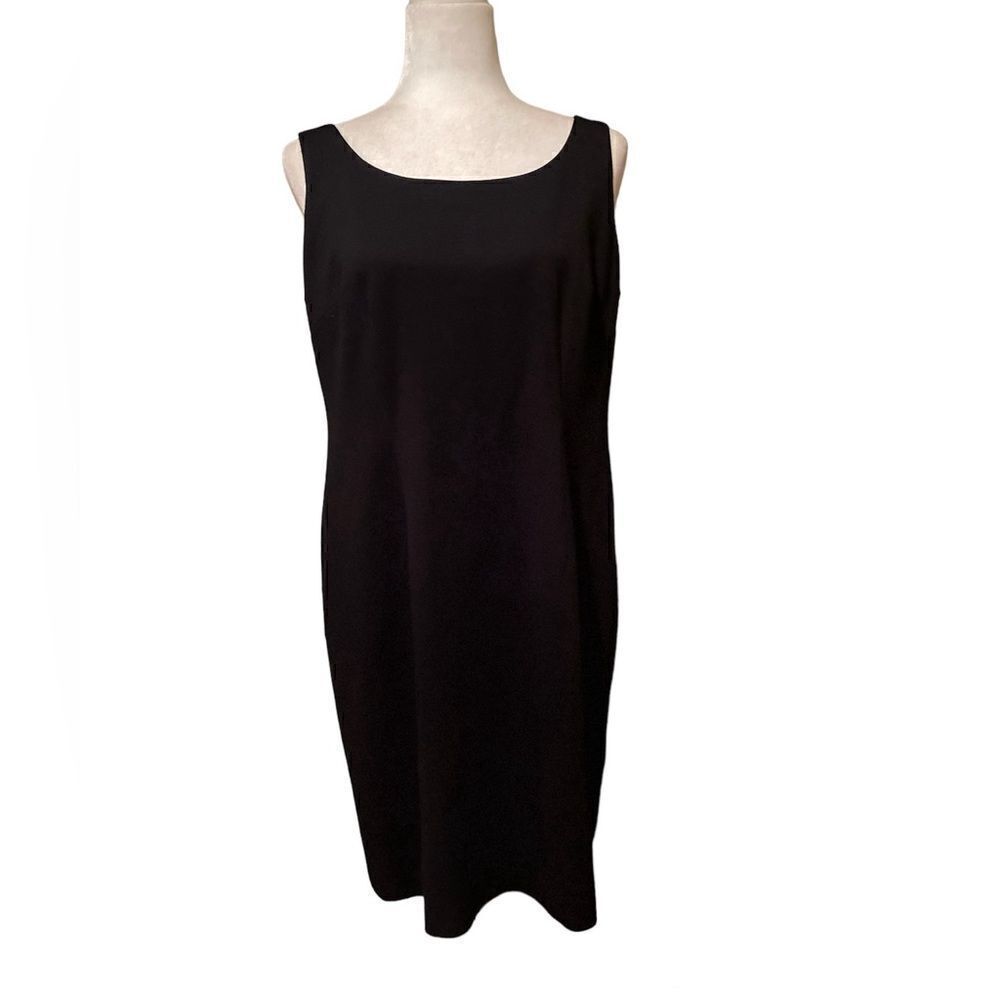 Jessica Howard Black Fitted Dress Size 12 Petite Sleeveless